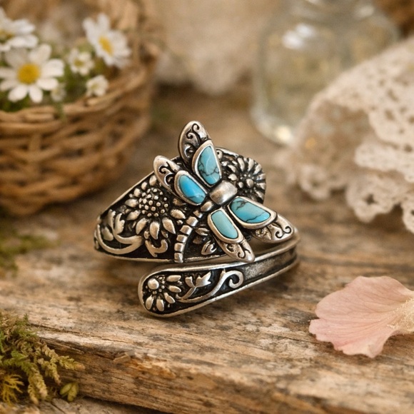 EJ Jewelry - 🦋💙 EJALEN Turquoise Dragonfly Ring 💙🦋